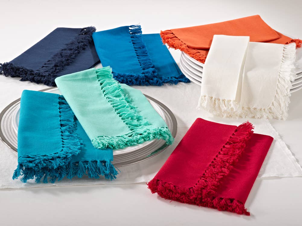 1234 - Fringed 20" Cotton Dinner Napkin