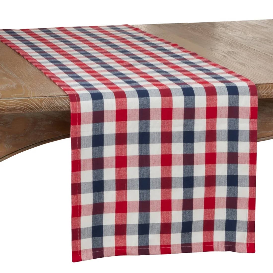9023 - July 4th Gingham Check Pure Cotton Table Runner