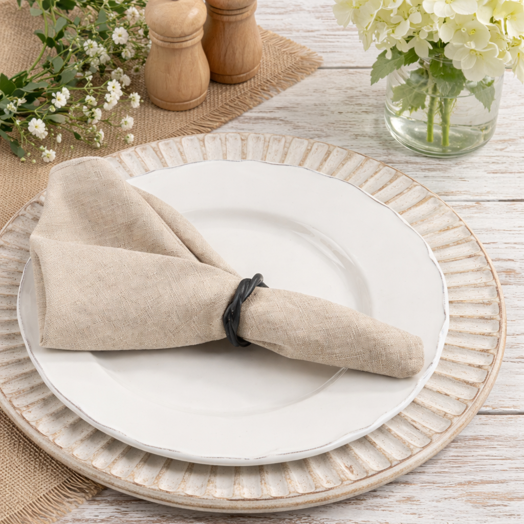 Black Twisted Napkin Ring