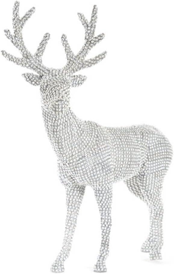 Silver Sparkling Studded Holiday Reindeer – 26" Tall