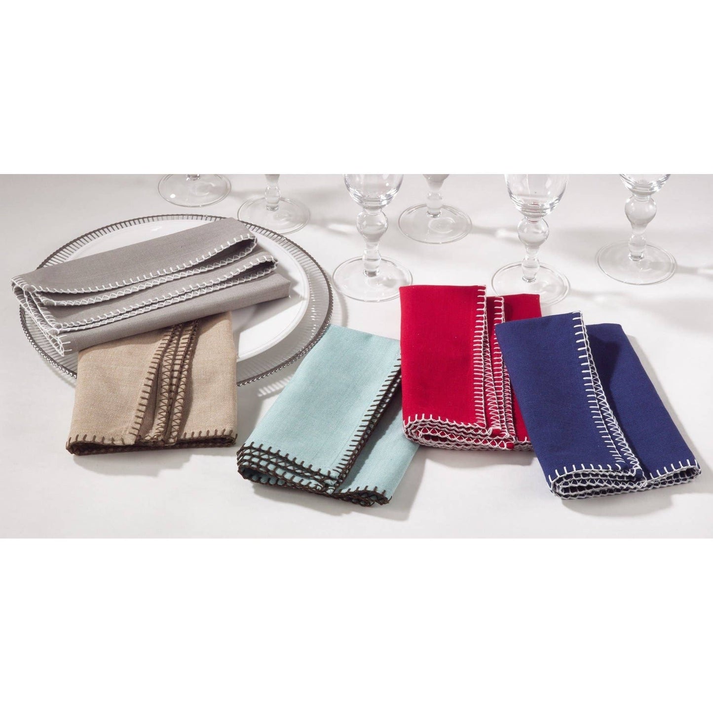 793 - Whip Stitched Cotton 20" Cloth Napkin