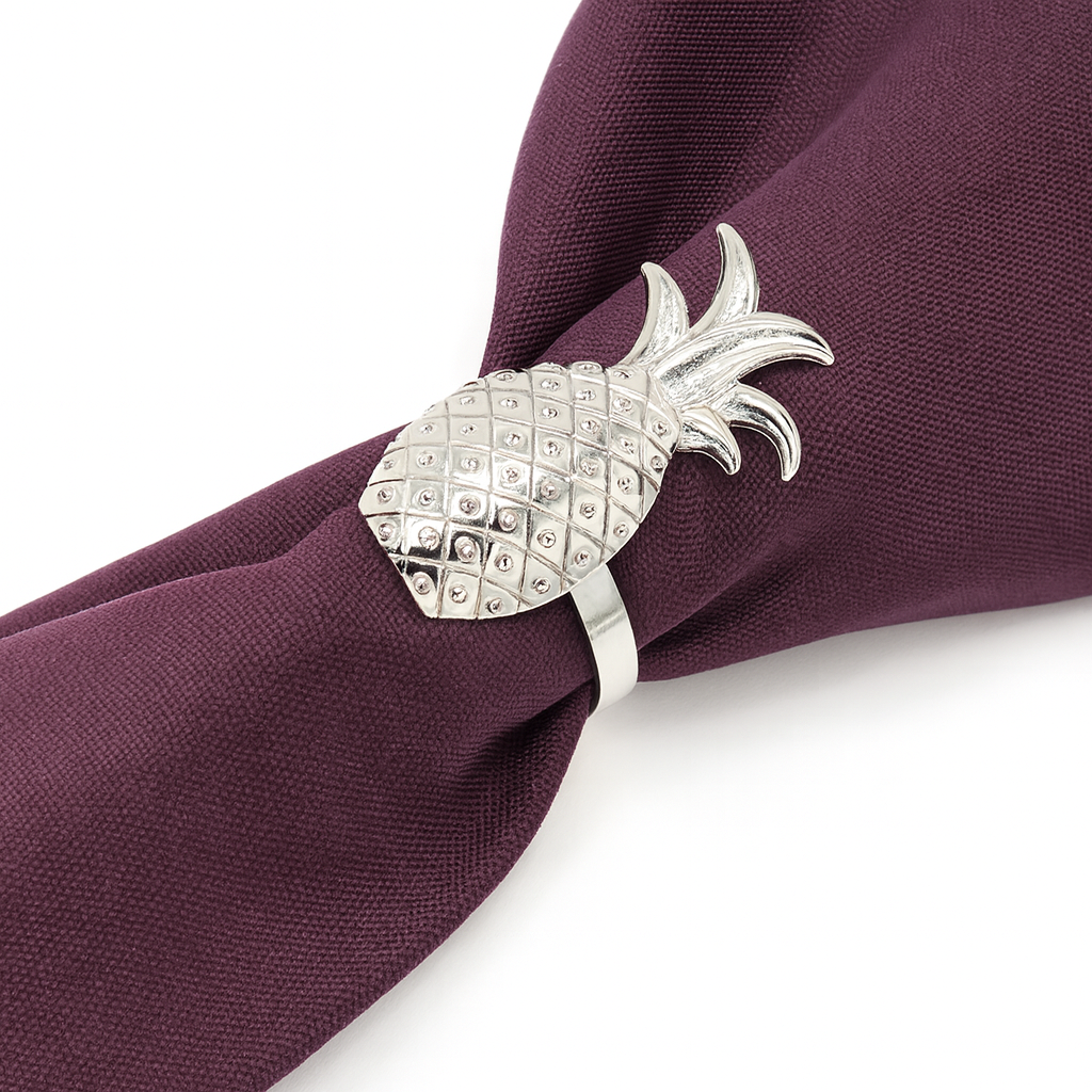 Silver Pineapple Metal Napkin Holder