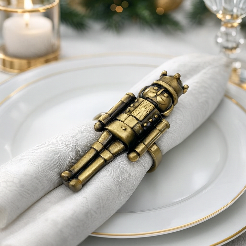 Bronze Nutcracker Napkin Ring
