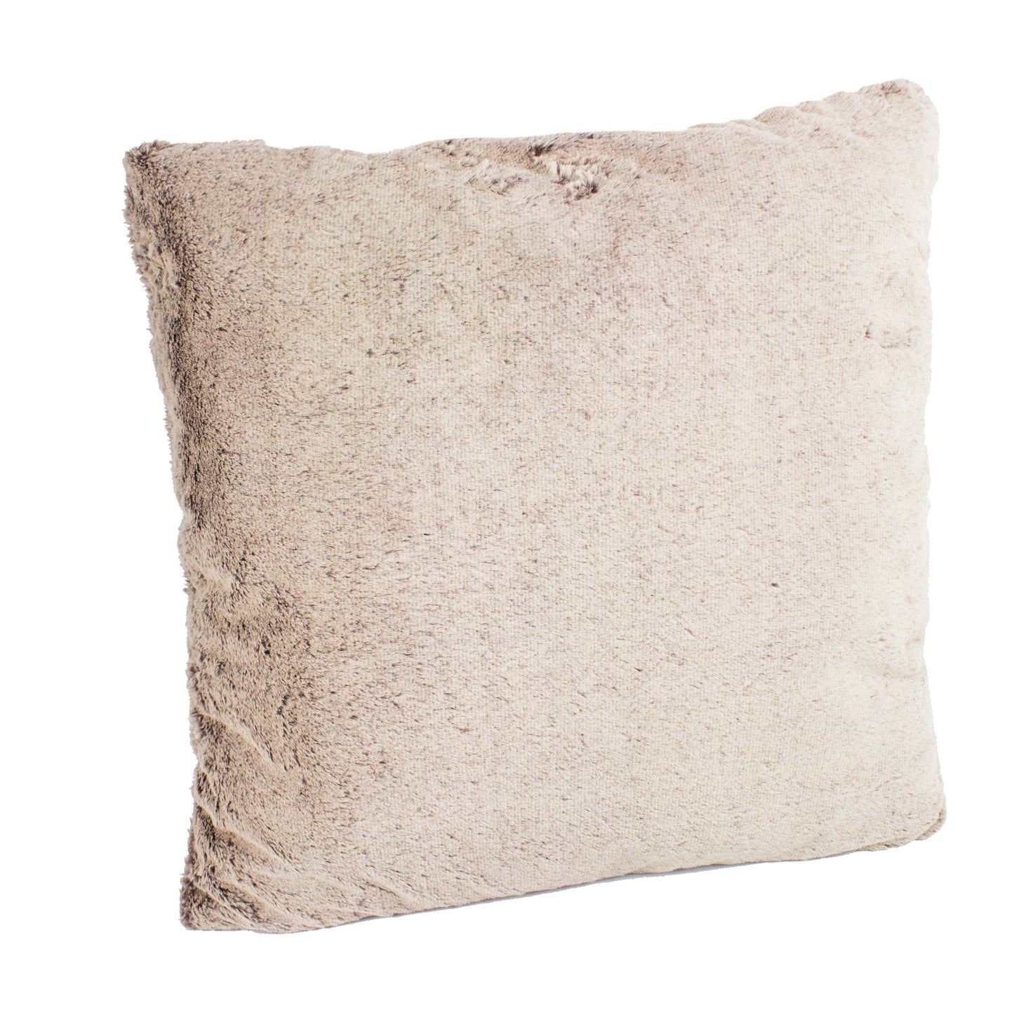 Natural Faux Fur 18" Decorative Throw Pillow
