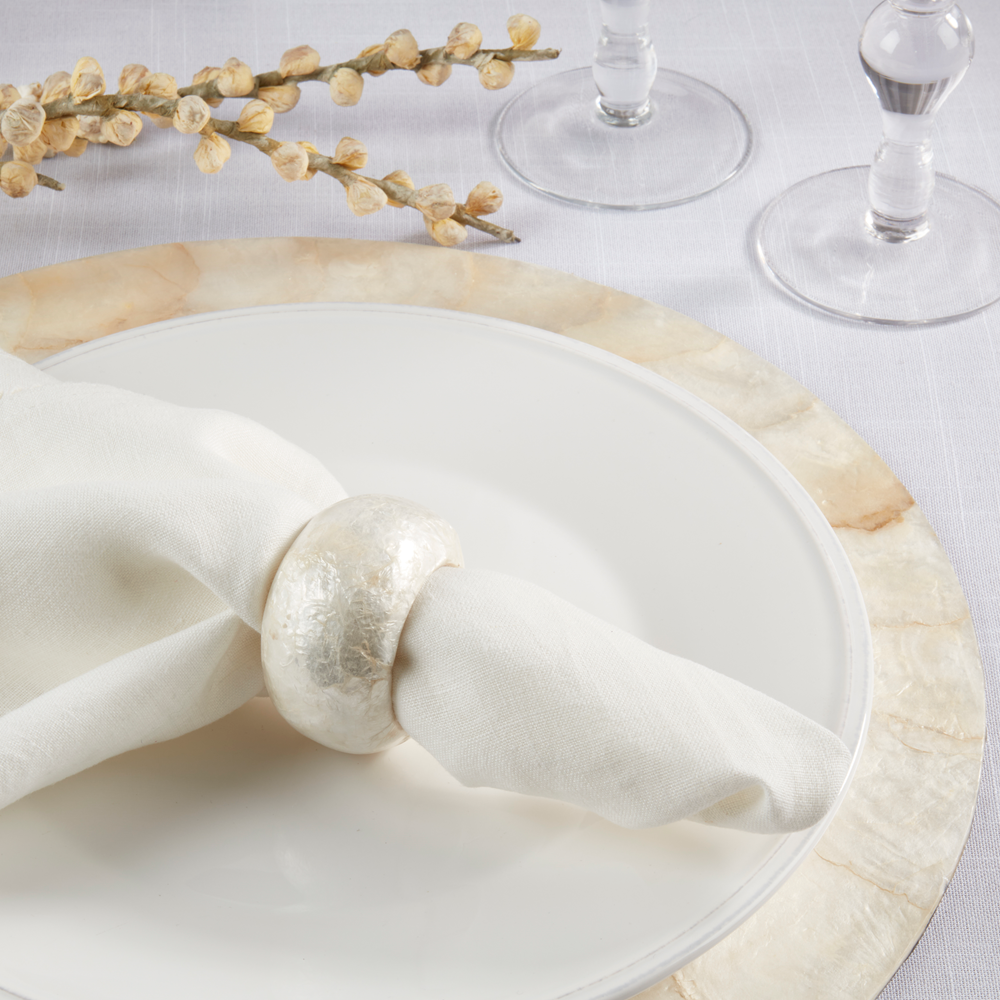 Ivory Capiz Napkin Ring