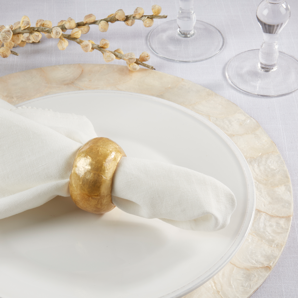 Gold Capiz Napkin Ring