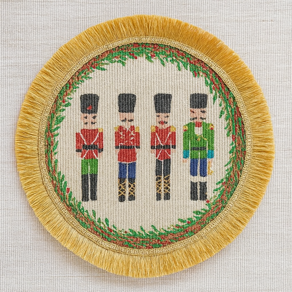 PM0051 - Nutcracker Holiday 13" Placemat with Fringe