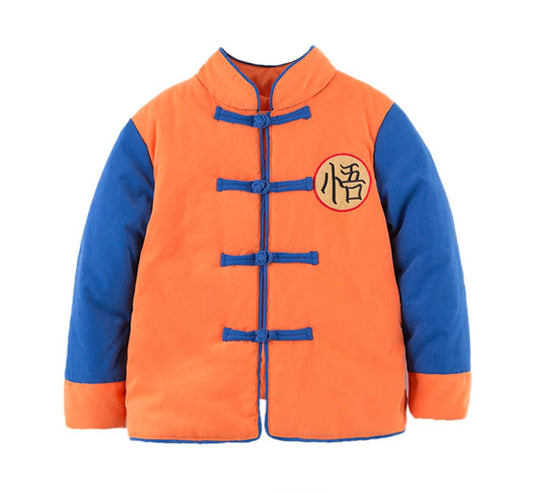 Toddler Orange Asian-Inspired Jacket Coat
