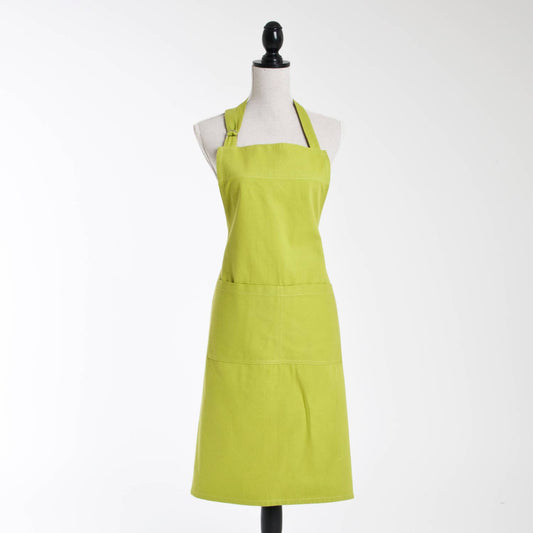 3154 - Lime Denim Front Pocket Cotton Kitchen Apron
