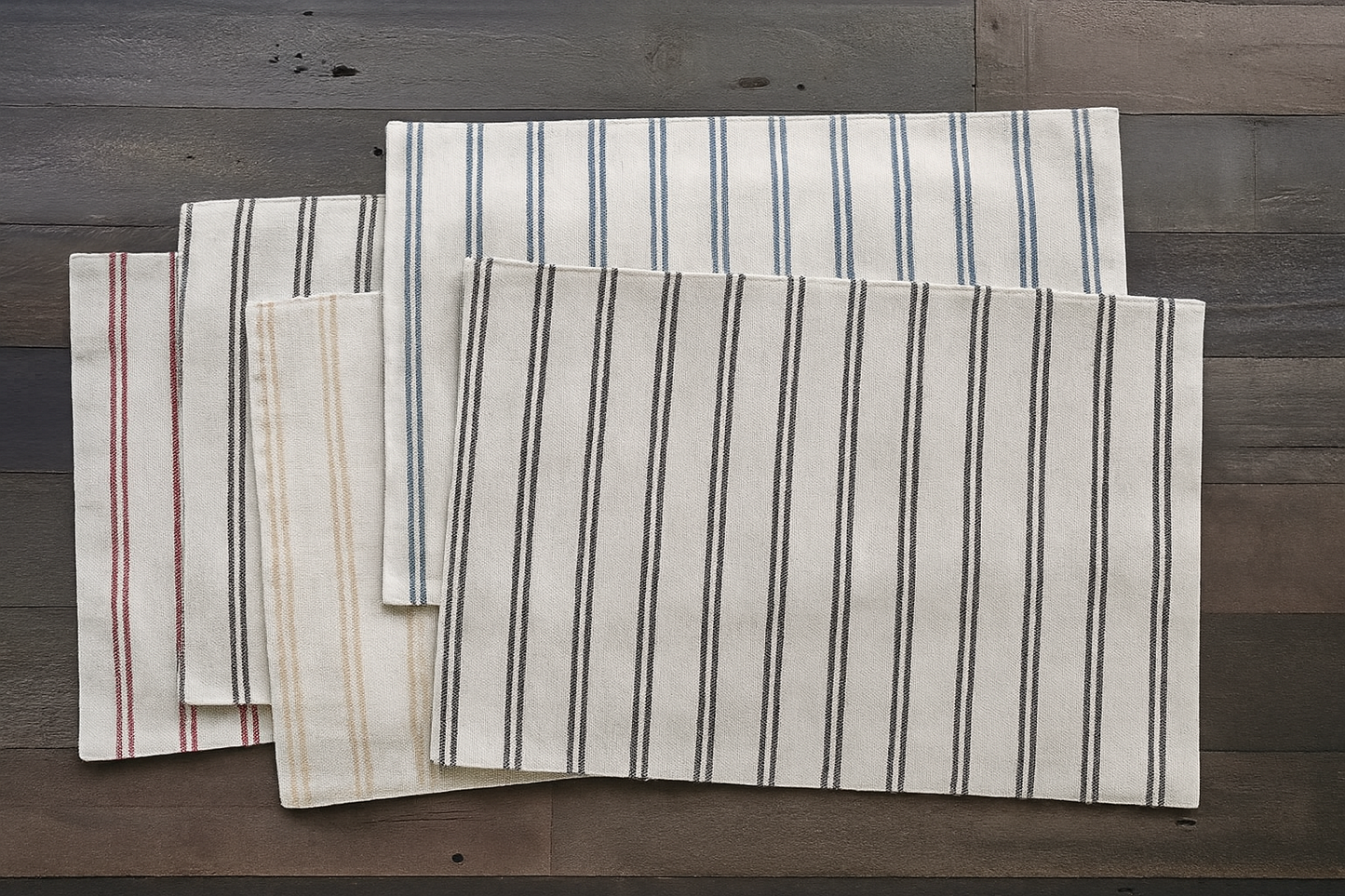 Modern Striped Linen-poly Placemat