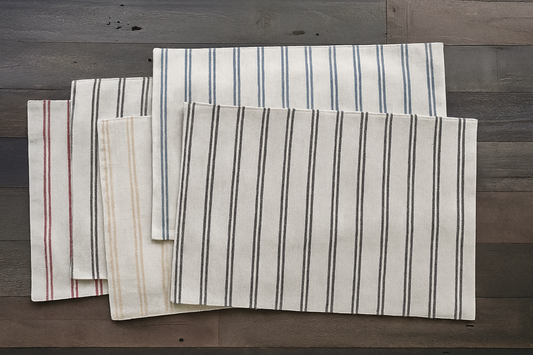 Modern Striped Linen-poly Placemat
