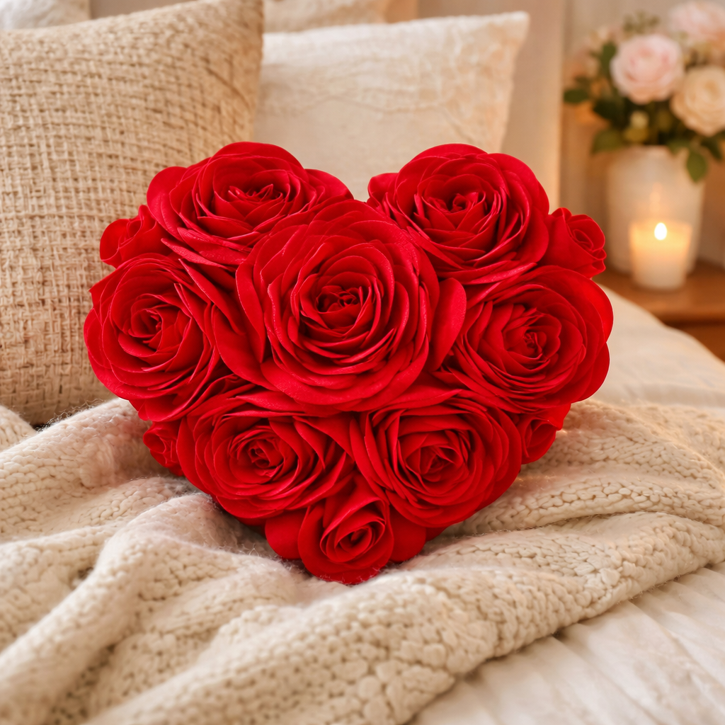 Red Heart Felt Filled 13" Pillow