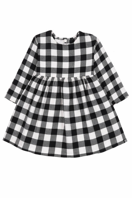 Black and White Gingham Baby Dress