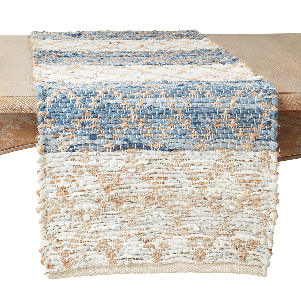 601 - Diamond Stripe Chindi 16"x72" Table Runner