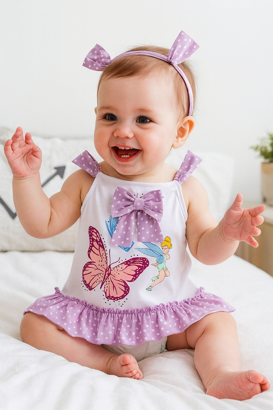 Butterfly Bowknot Baby Girl Dress