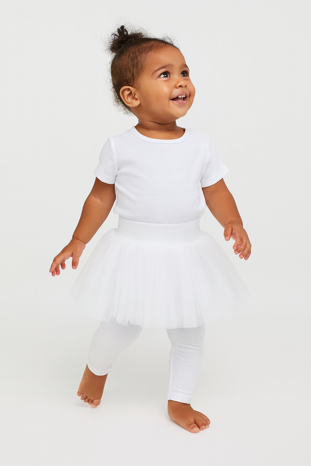 White Toddler Girl Tutu Legging Pants