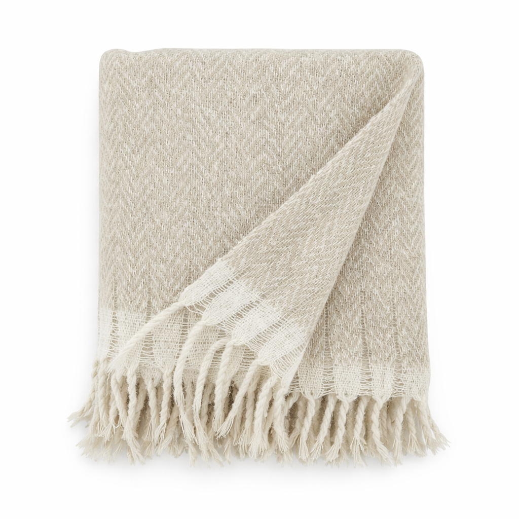 Grey Faux Mohair 50x60 Inch Throw Blanket