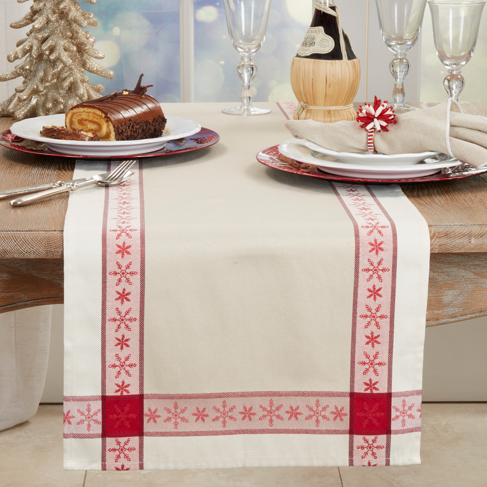 6811 - Jacquard Holiday 16"X84" Table Runner
