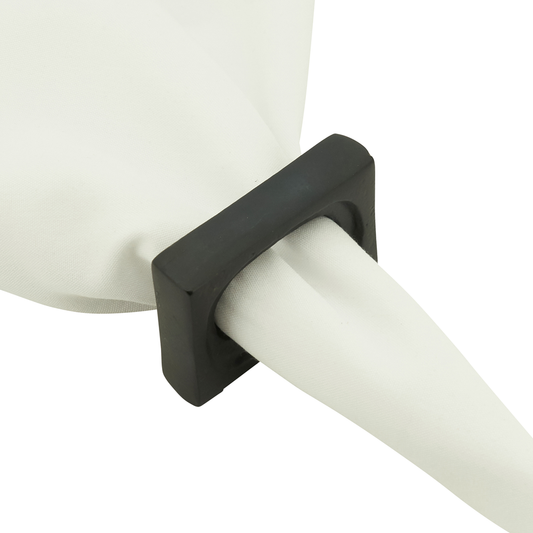 NR970 - Black Rectangle Aluminum Napkin Ring