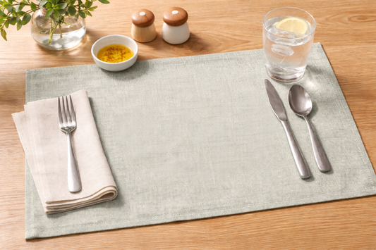 Sage Green Solid Woven 12"x18" Placemat