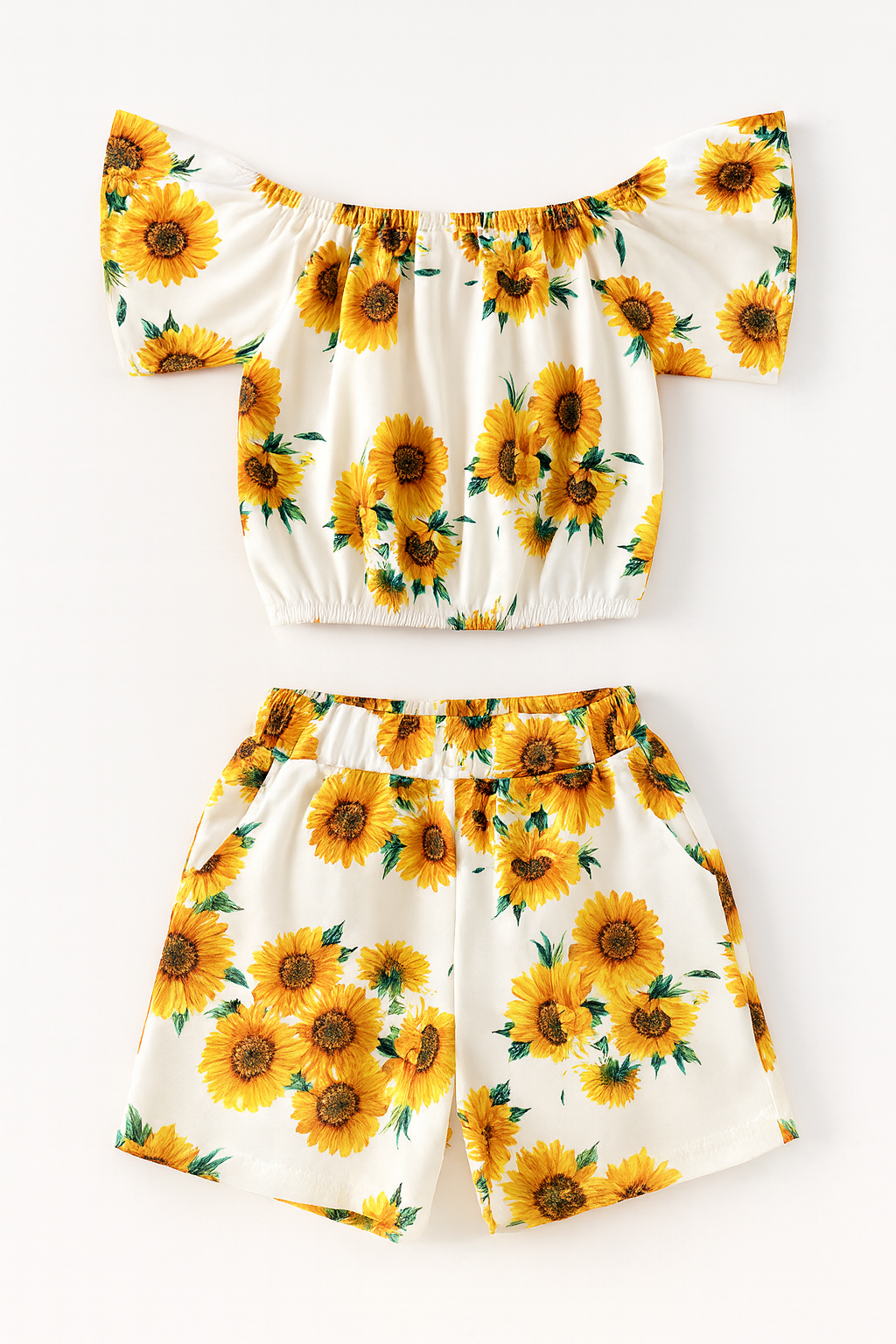 Yellow Sunflower 2-Piece Toddler Girl Outfit
