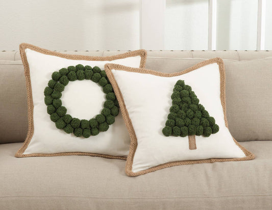 9017 - Christmas Design 18" Throw Pillow