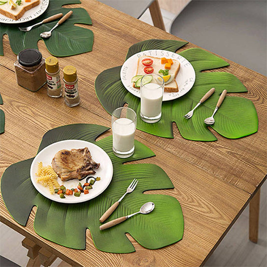 Green Monstera Leaf 14.5X18 Inch Placemat