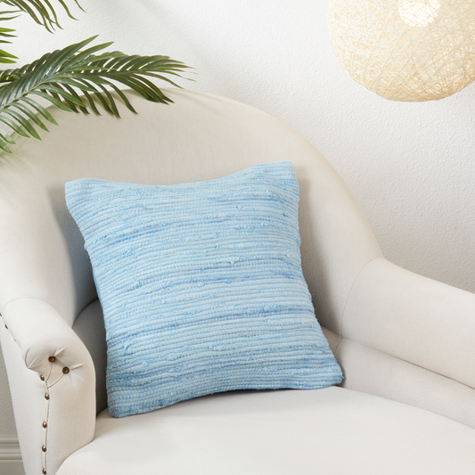 4867 - Chindi Cotton Down-Filled 18" Throw Pillow