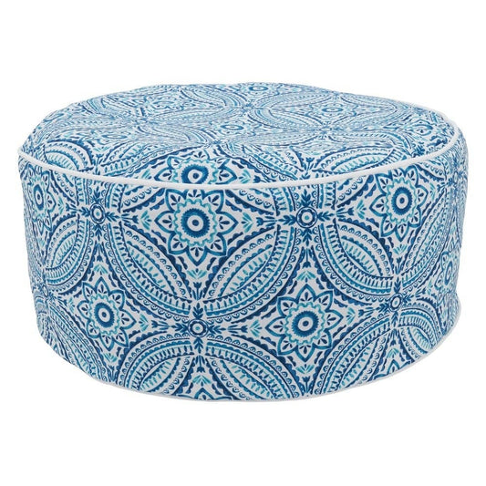 PU1932 - Blue Kaleidoscope Outdoor Inflatable Ottoman