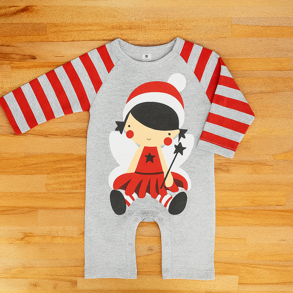 Santa Girl Cotton Baby Romper