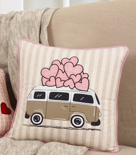 8004 - Love Bus 17" Decorative Throw Pillow