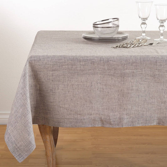 1613 - Classic Grey Pure Linen 60" Square Tablecloth