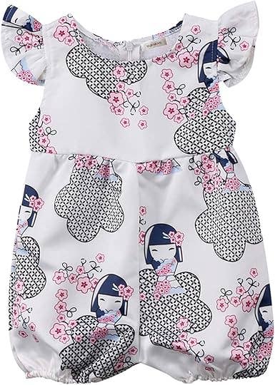 Japanese Doll Baby Girl Romper