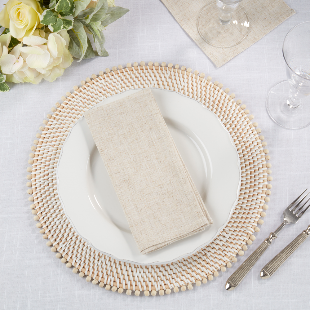 Classic Solid Beige Cloth Napkin