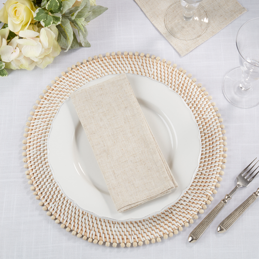 Classic Solid Beige Cloth Napkin