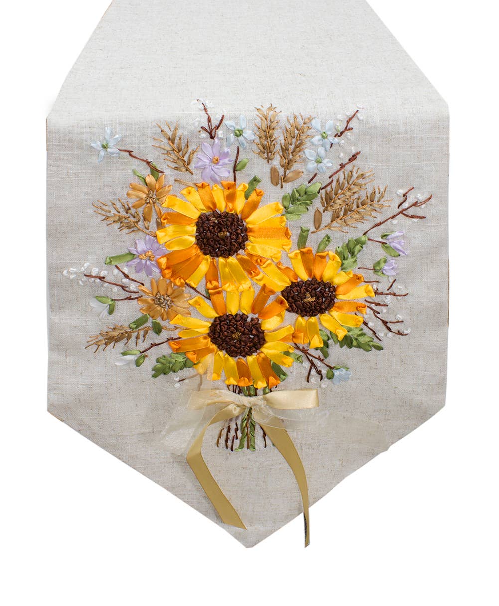 C31312A-21 - Handmade Sunflower 13"x72" Table Runner