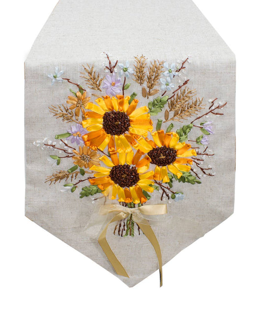 C31312A-21 - Handmade Sunflower 13"x72" Table Runner