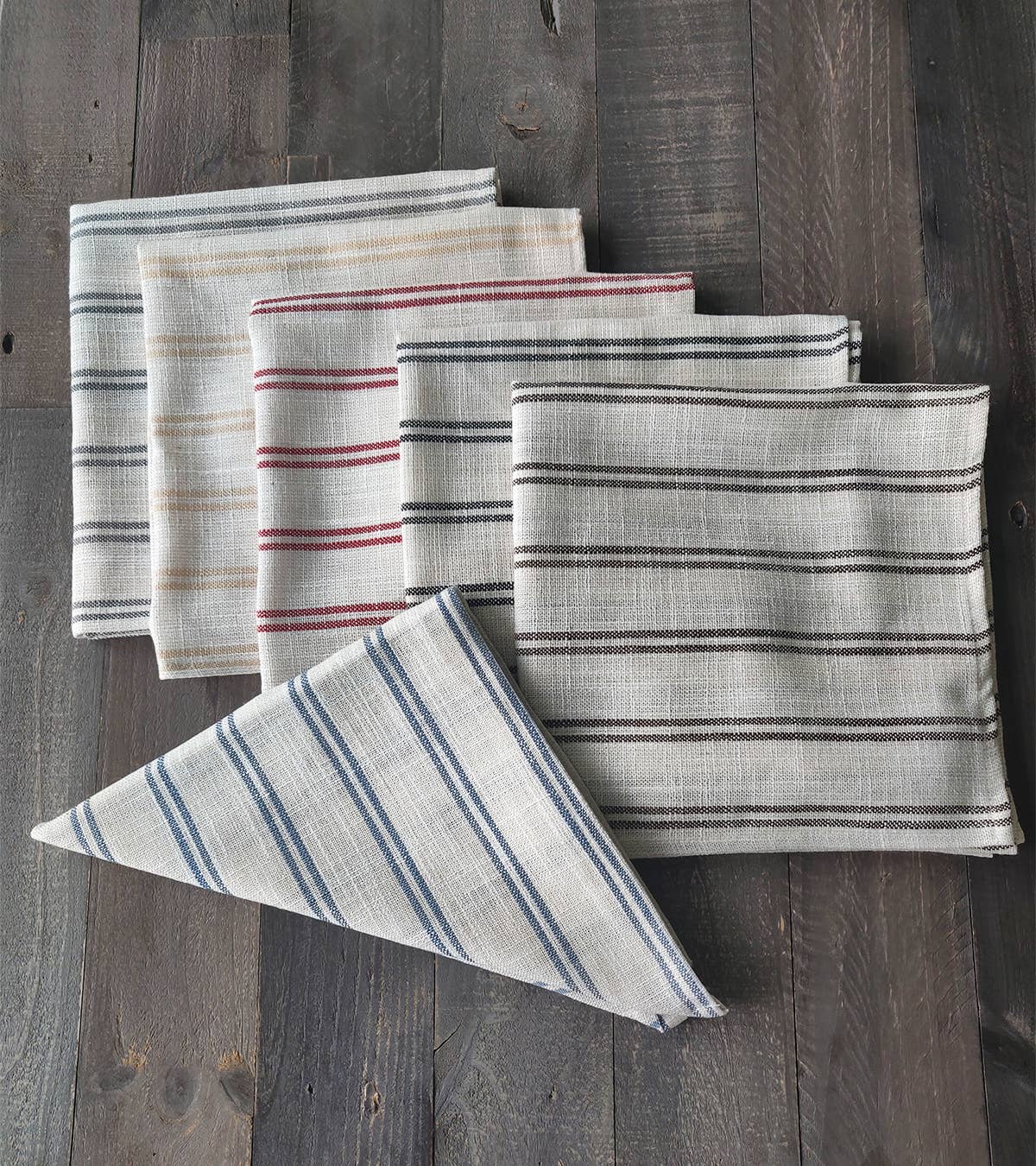 TBL0065 - Modern Striped Linen-poly Cloth Dinner Napkin