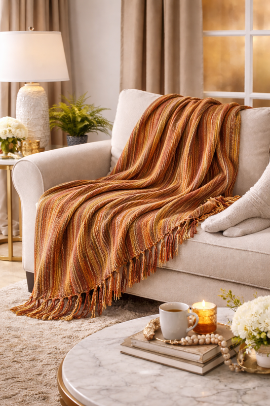 Multicolor Chenille 50x60 Inch Throw Blanket