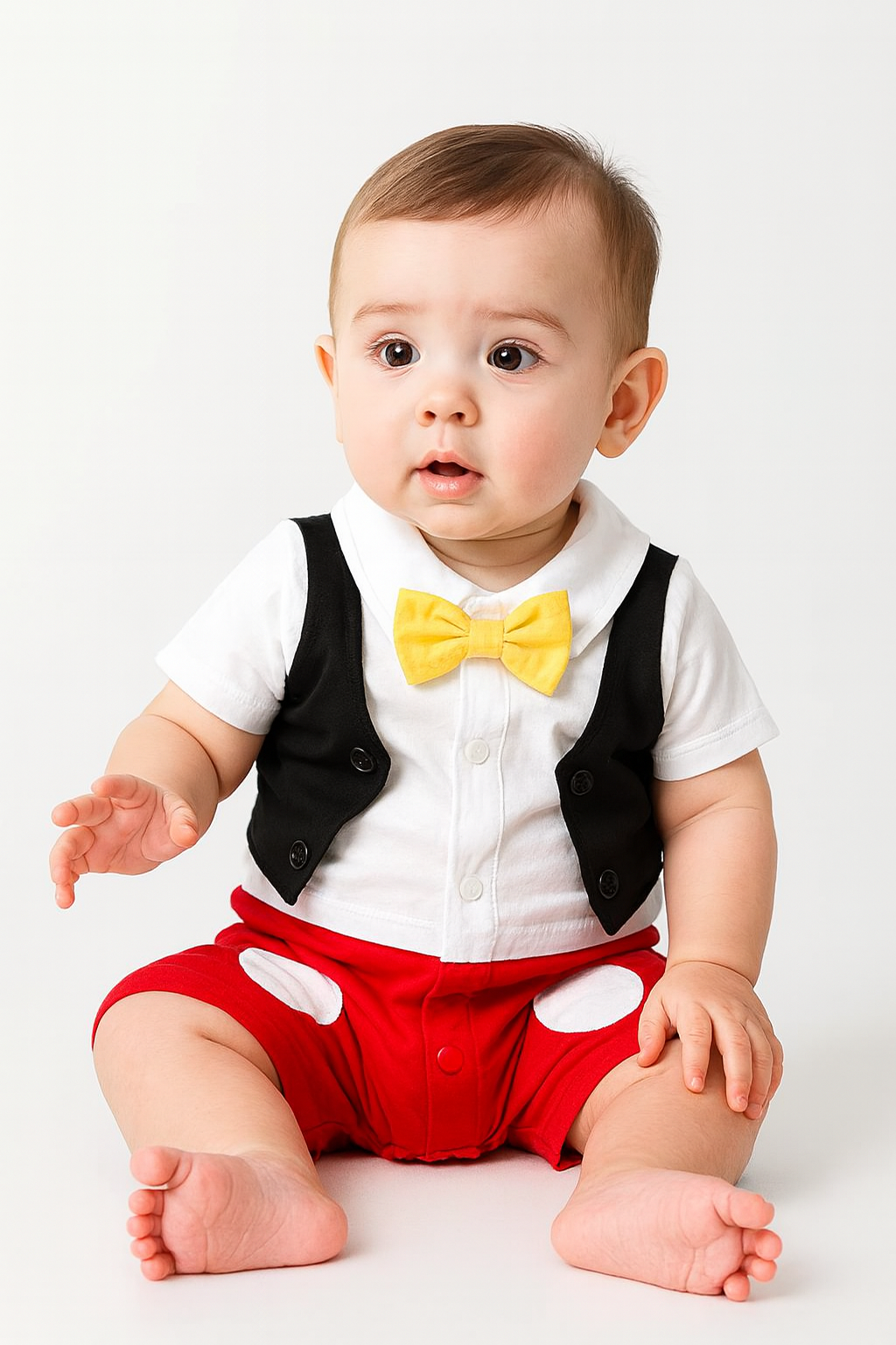 Bowtie Cotton Baby Romper Costume
