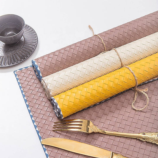 PM0018 - Modern Basket Weave 13x18 Inch Leathette Placemat