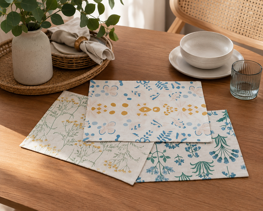 Allover Flower Design Reversible Placemat