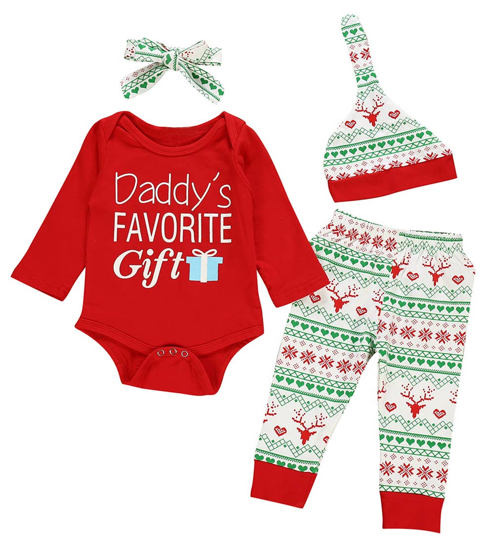 Daddy's Favorite Gift 4pcs Baby Outfit