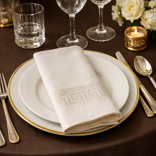 Oyster Key Design Damask 21" Cotton Napkin