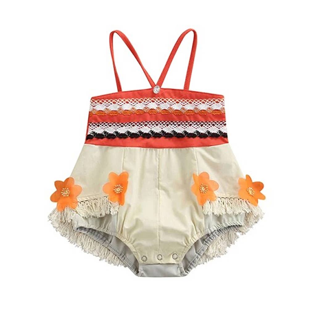 Flower Fringe Baby Sunsuit Romper