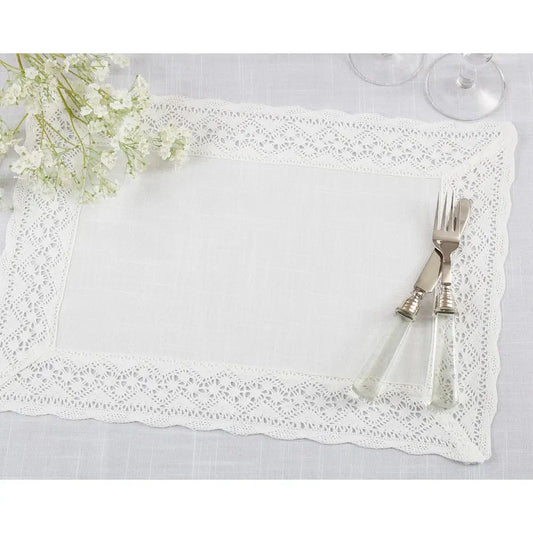 8422 - White Lace Border 14"X20" Placemat