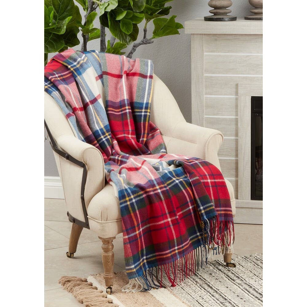 TH739 - Classic Plaid 50x60 Throw Blanket