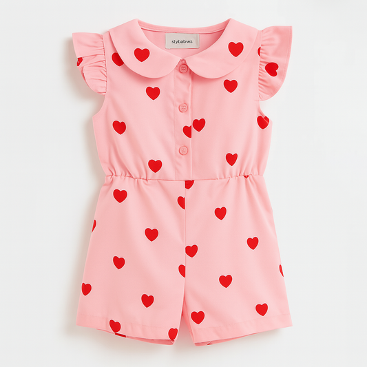 Allover Hearts Baby Romper