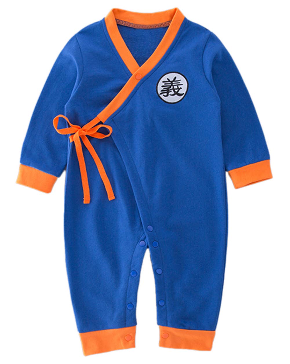 Blue Chinese Style Traditional Baby Romper