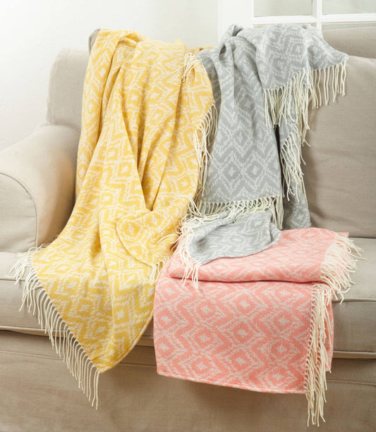 TH503 - Jacquard Tassel Cozy Throw Blanket